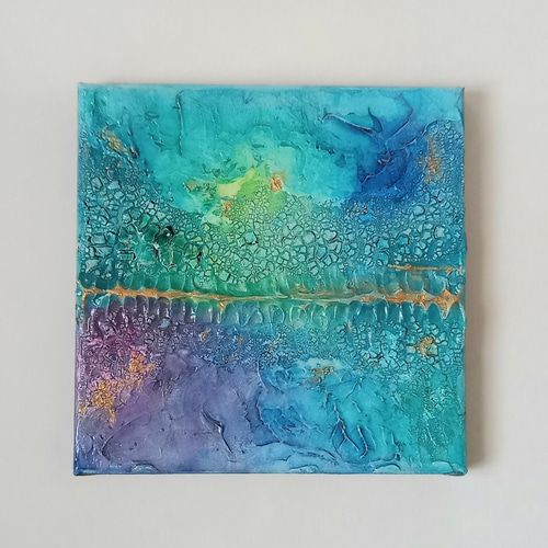 抽象画 テクスチャーアート 青 絵画 MUGI 通販 18579140｜Creema