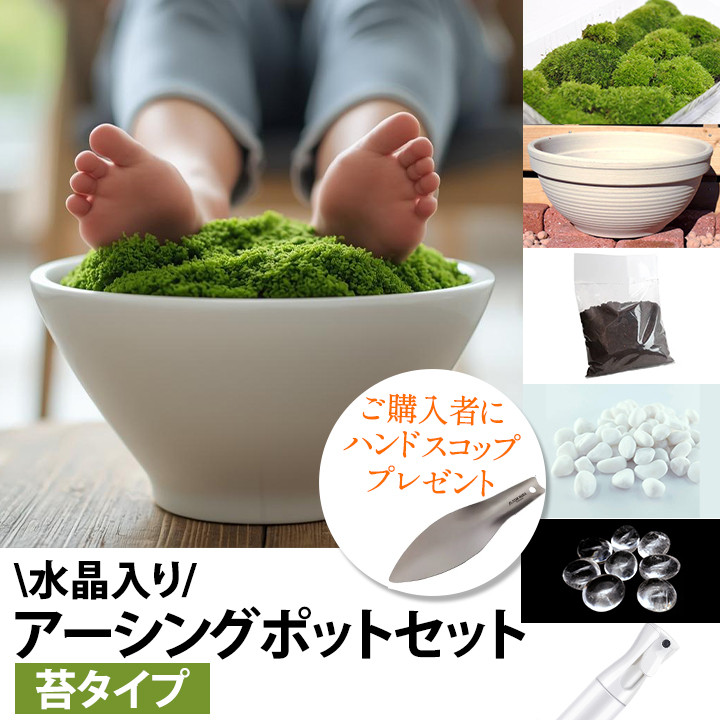 [選べるパワーストーン入り]アーシングポットキッド（苔タイプ） [選べるパワーストーン入り]アーシングポットキッド（苔タイプ）