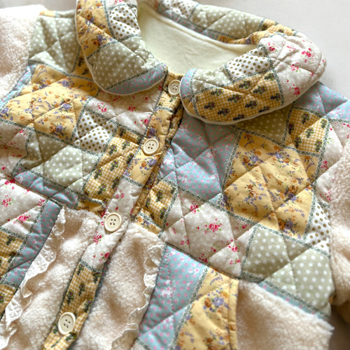 【最終値下げ】パッチワーク花柄ジャケット Floral Patchwork Quilted Jacket アウター 女の子 パッチワーク