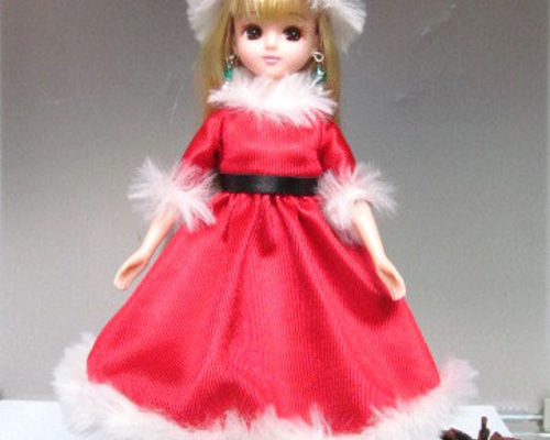 リカちゃんのお洋服＊＊クリスマス＊サンタクロースM＊ワンピース