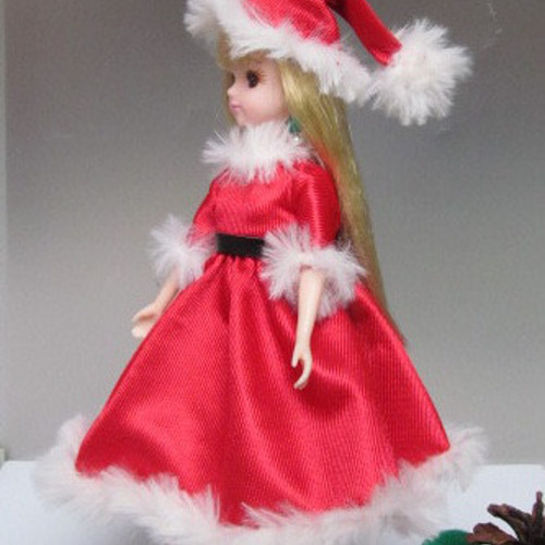 リカちゃんのお洋服＊＊クリスマス＊サンタクロースM＊ワンピース