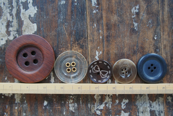 大きなボタンセット[ブラウン58mm～]Bigbuttonmix 2枚目の画像