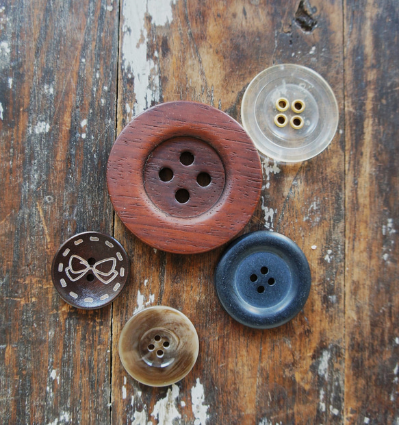 大きなボタンセット[ブラウン58mm～]Bigbuttonmix 3枚目の画像