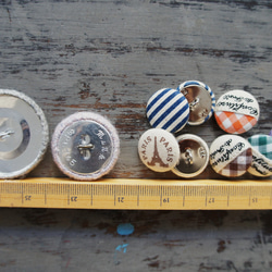 くるみボタンいろいろ10個セット[フレンチミックス]buttonkurumifrenchmix 3枚目の画像