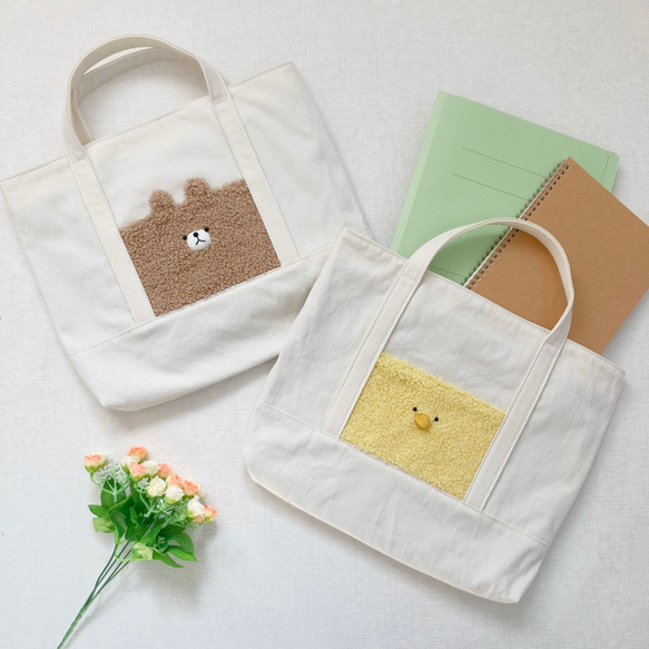 くま ひよこのレッスンバッグ レッスンバッグ yamamo 通販｜Creema 