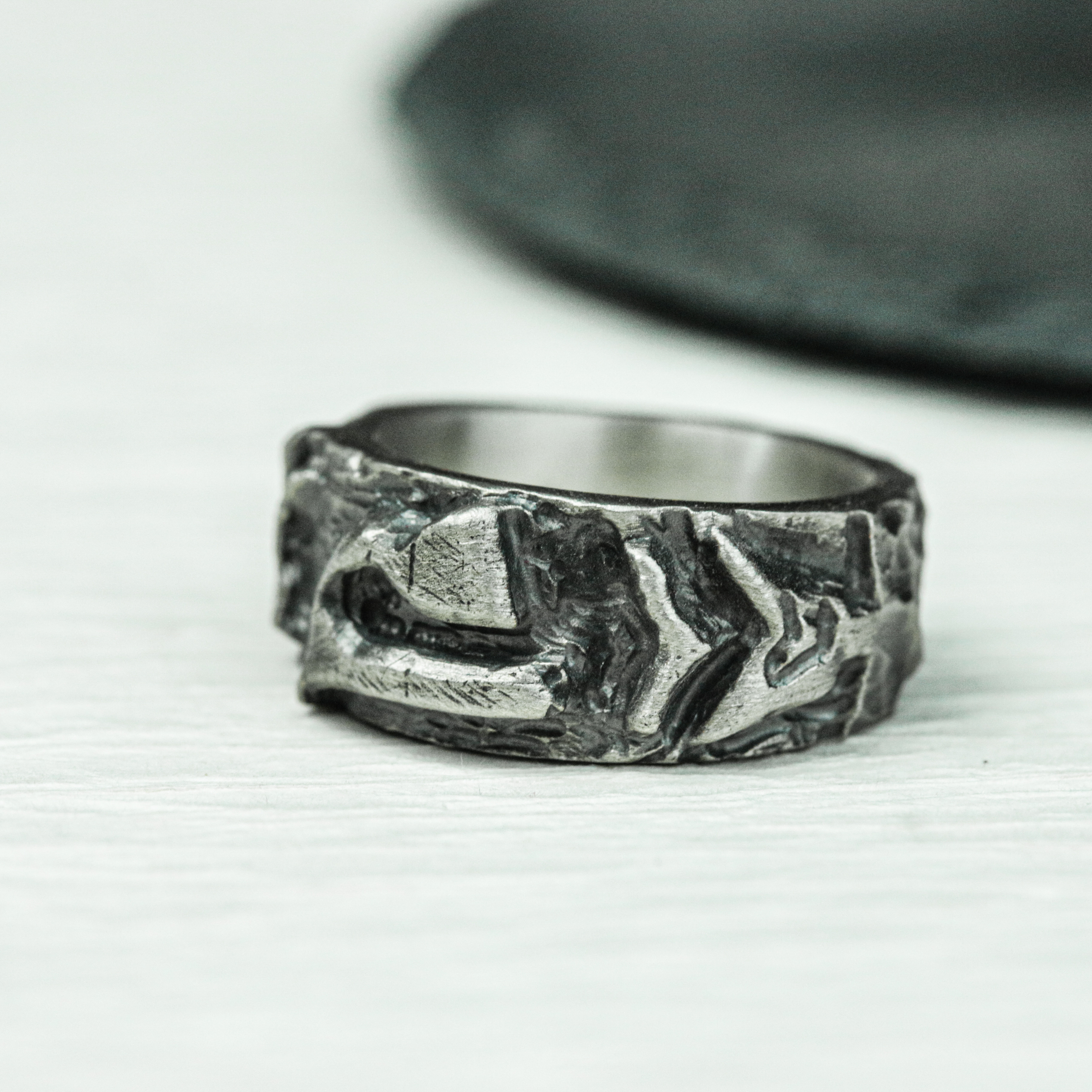 アンティーク・シンボル・ユニーク・リング、メンズ・アンティーク・シルバー・リング、ハンドメイド・ナチュラル・スタイル・リ
