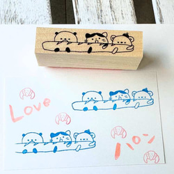 消しゴムはんこNo.89 ちびくまベレー帽 消しゴムはんこ♪ 89 くま