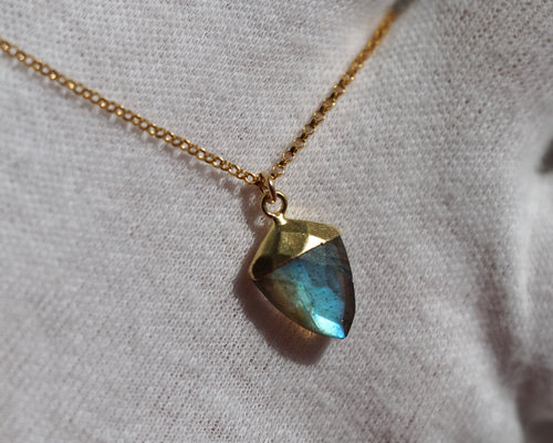 ラブラドライト ペンダント ネックレス シルバー925 天然石 ラブラドライト ペンダント ネックレス ロジウム