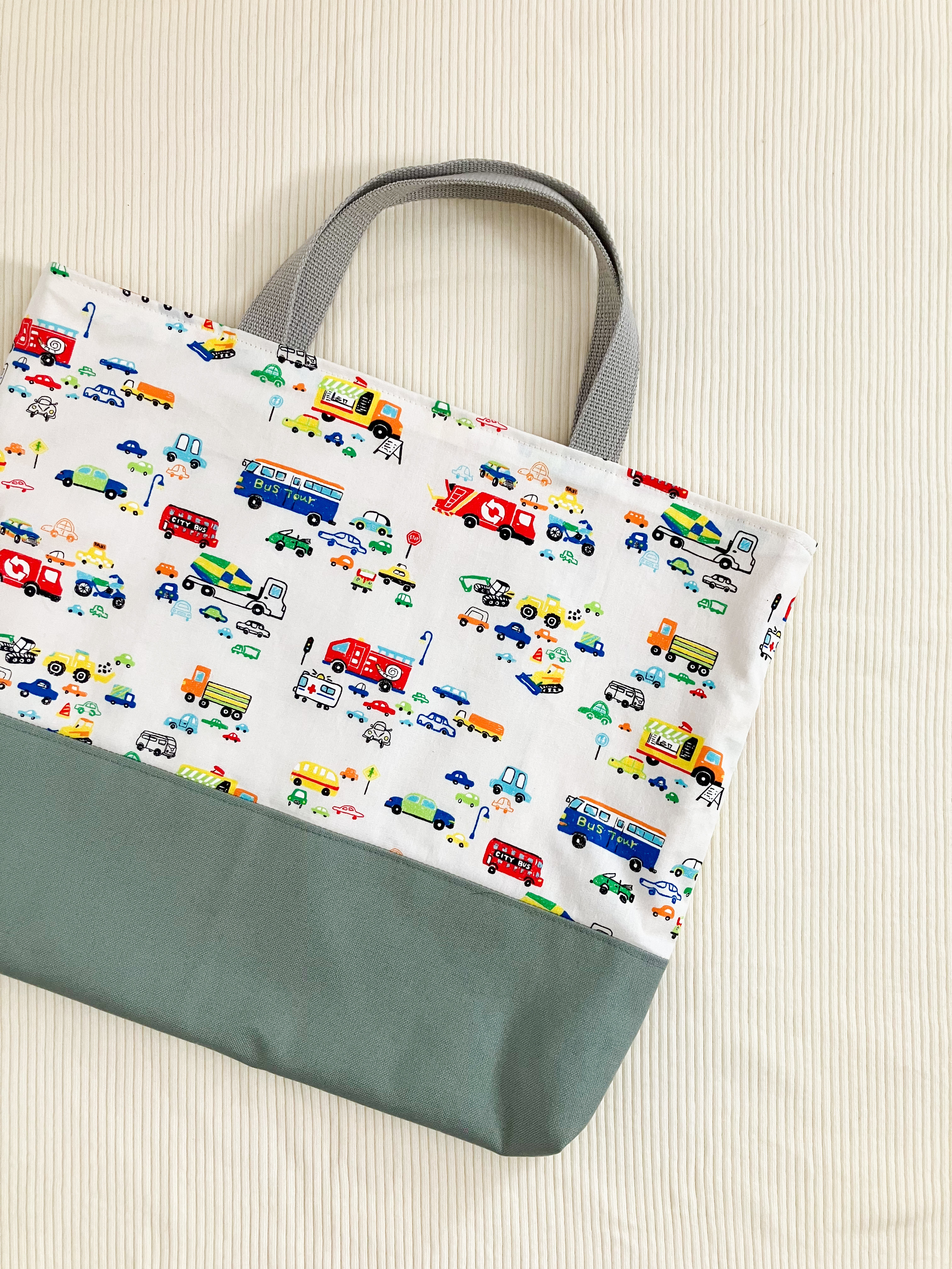 ゼニス新作モデル 名入れ／【レッスンバッグ】優しいイラストタッチはたらく車 その他