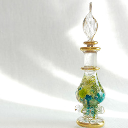 【ジャスミンの小さいお城】〜エジプシャンハーバリウム〜　グラス　ガラス瓶　ハーバリウム　クリスマス　クリア　ブルー　青 5枚目の画像