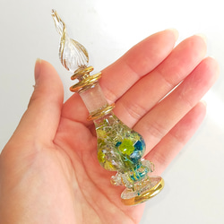 【ジャスミンの小さいお城】〜エジプシャンハーバリウム〜　グラス　ガラス瓶　ハーバリウム　クリスマス　クリア　ブルー　青 14枚目の画像