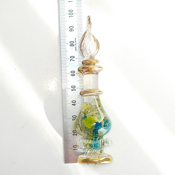 【ジャスミンの小さいお城】〜エジプシャンハーバリウム〜　グラス　ガラス瓶　ハーバリウム　クリスマス　クリア　ブルー　青 15枚目の画像