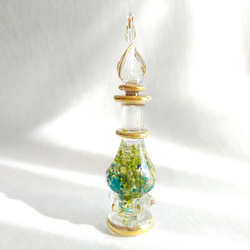 【ジャスミンの小さいお城】〜エジプシャンハーバリウム〜　グラス　ガラス瓶　ハーバリウム　クリスマス　クリア　ブルー　青 11枚目の画像