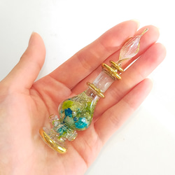 【ジャスミンの小さいお城】〜エジプシャンハーバリウム〜　グラス　ガラス瓶　ハーバリウム　クリスマス　クリア　ブルー　青 13枚目の画像