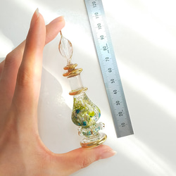 【ジャスミンの小さいお城】〜エジプシャンハーバリウム〜　グラス　ガラス瓶　ハーバリウム　クリスマス　クリア　ブルー　青 16枚目の画像