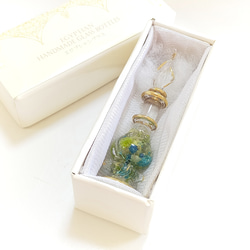 【ジャスミンの小さいお城】〜エジプシャンハーバリウム〜　グラス　ガラス瓶　ハーバリウム　クリスマス　クリア　ブルー　青 9枚目の画像