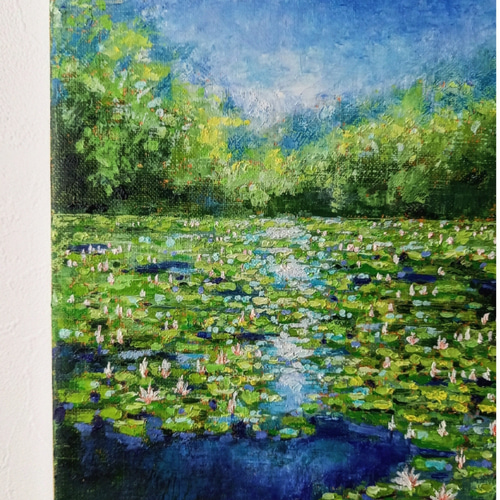 油絵 睡蓮の池 絵画 ICHI 通販 18581261|Creema(クリーマ) 油絵 睡蓮の池 絵画 ICHI 通販 18581261|Creema(クリーマ)