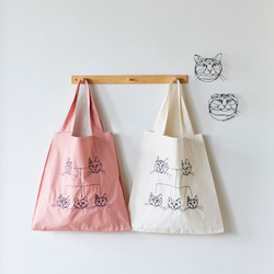 刺繍生地*タックトートバッグ*タンバリン柄 | iichi 日々の