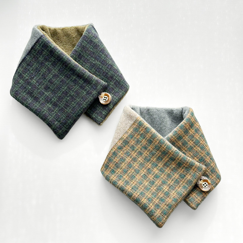 『 忙しい朝もオシャレに決まる！大人可愛いネックウォーマー/ツイードチェック 』女性向け｜秋冬｜ギフト