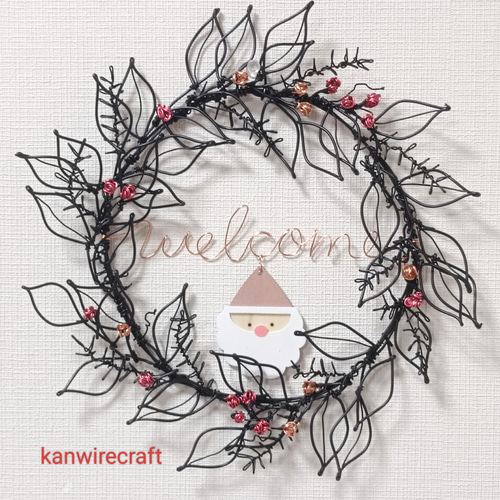 ワイヤークラフト ワイヤーアート スワッグ クリスマス 新年 リース 2