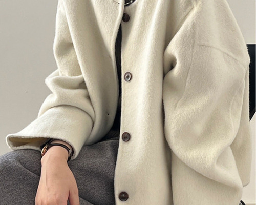 リバーシブルコートレディースショート2024秋冬新作韓国版クルーネック