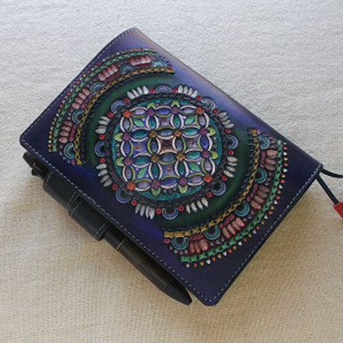 ほぼ日手帳対応 文庫サイズ手帳カバー 刻印＆拭き染め 牛革 【公式通販】
