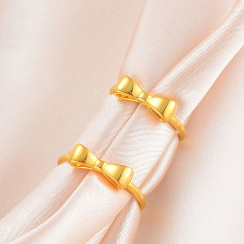 24K24K純金リボンリング24金ゴールド指輪 24Kゴールドリボンリング