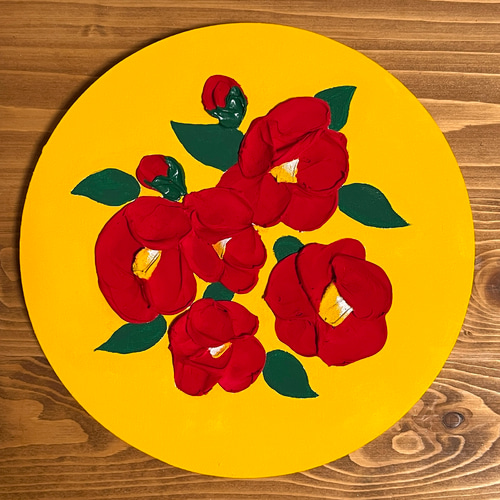 アロハママ】 テクスチャーアート アクリル画 3点 概要欄に使用品