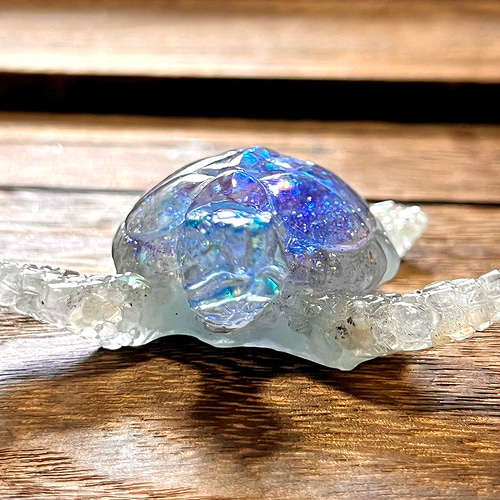 ラブラドライト亀さん✨️オルゴナイト くっつか 