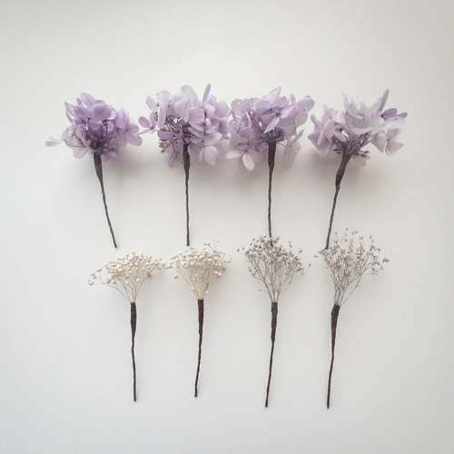 髪飾り ライラック 薄紫色 成人式 卒業式 ヘアパーツ プリザーブド