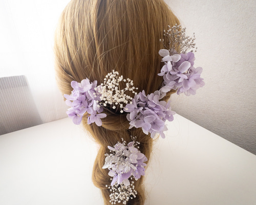 髪飾り ライラック 薄紫色 成人式 卒業式 ヘアパーツ