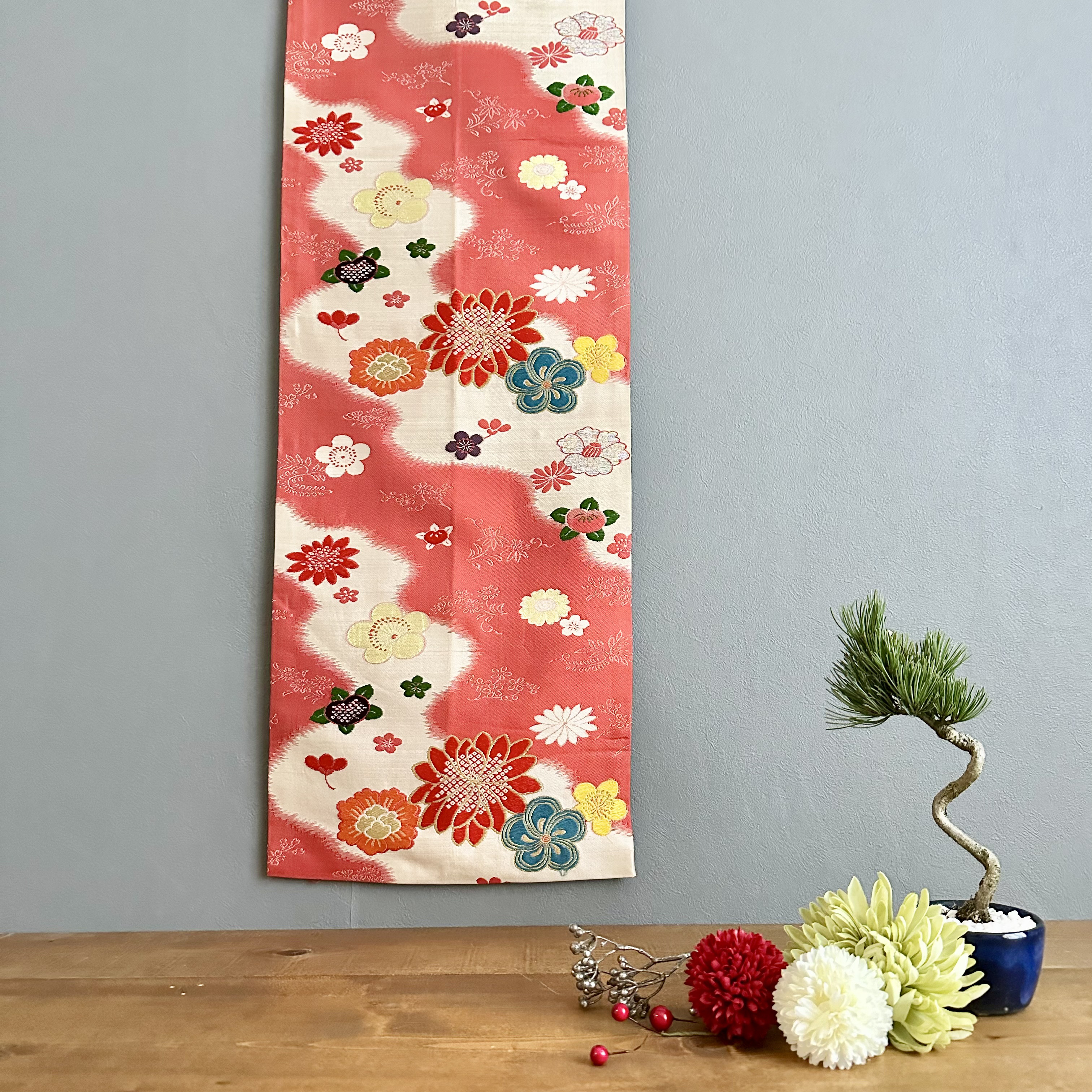 ろはす畑ママ様オーダー専用 タペストリー&テーブルランナースリム 帯リメイク ろはす畑ママ様オーダー専用 タペストリー&テーブルランナー