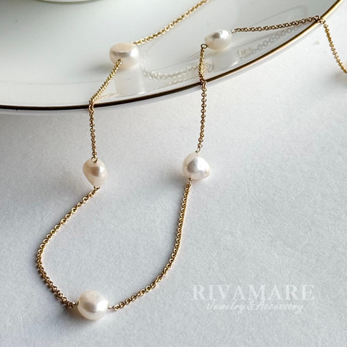 アクセサリーまとめ パール 淡水 ネックレス イミテーション有り Lace Ladies イミテーションパール一連 ネックレス レディース