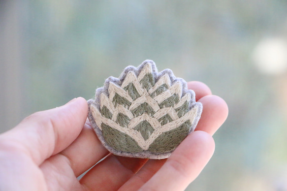 刺繍　キーホルダー　ストラップ　アガベ　チタノタ　ハンドメイド m92064831334_1.jpg?1640921147