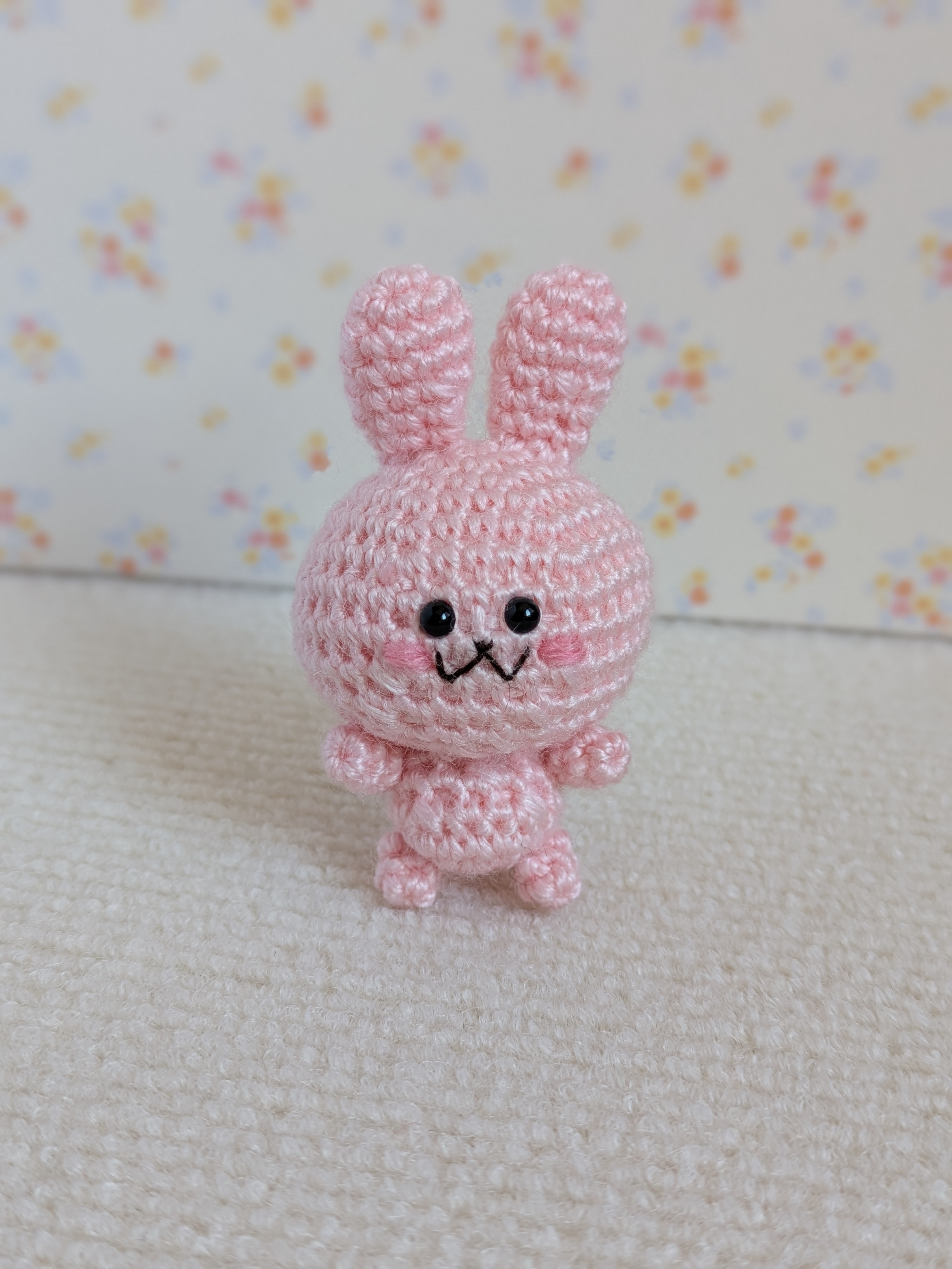 あみぐるみ うさぎ ミルキーベビーピンク ストラップ