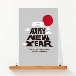 年賀状 ヒノキ 木製 おもしろ 2026 午 馬 桧 檜 ポストカード Ichiha