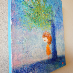 【ヤドリギの下で】＃原画＃イラスト＃ヒーリングアート＃癒し＃クリスマス＃宿り木＃女の子#幸せ＃あたたかい 5枚目の画像