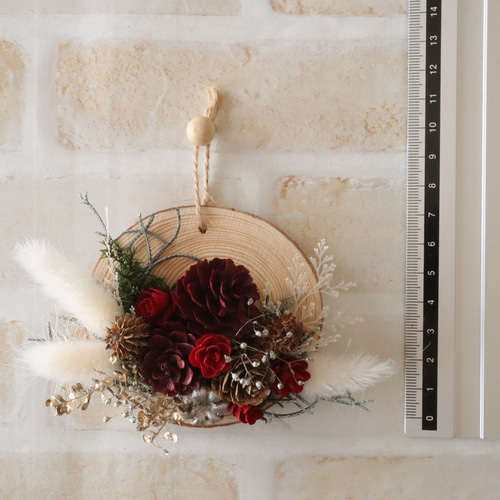 赤いドライフラワー入り壁掛け　インテリア　当時物 赤いドライフラワー入り壁掛け インテリア 当時物 インテリア小物