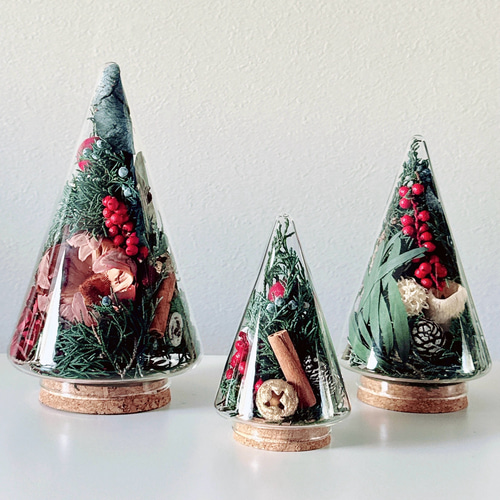 ガラスドームクリスマスツリー プリザーブドフラワー COBALT BLUE 通販