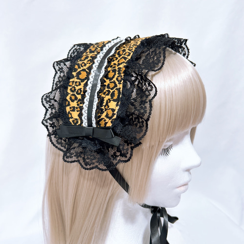 ヘッドドレス ウチら最強姫ギャル Y2K ピンク レオパード柄
