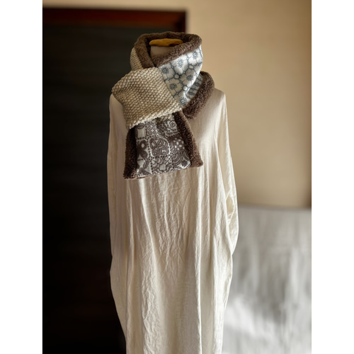 mina perhonen forest tile ボアマフラー 未使用品】ミナペルホネン