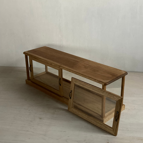 サイズオーダー可］横長 ガラスケース ショーケース 店舗什器 カフェ