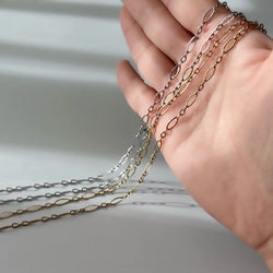 【 グレイスチェーンネックレス 】つけっぱなし　長さ選べる　シンプル  ゴールド  シルバー　ロングネックレス　冬 10枚目の画像