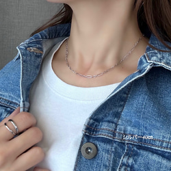 【 グレイスチェーンネックレス 】つけっぱなし　長さ選べる　シンプル  ゴールド  シルバー　ロングネックレス　冬 4枚目の画像