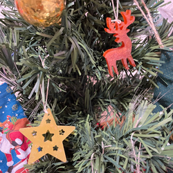 【2液性レジン】クリスマスガーランド トナカイ 雪の結晶 星 ツリー ホワイト ブラウン 黄色 イエロー 白 装飾 7枚目の画像