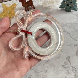 【2液性レジン】クリスマスガーランド トナカイ 雪の結晶 星 ツリー ホワイト ブラウン 黄色 イエロー 白 装飾 3枚目の画像