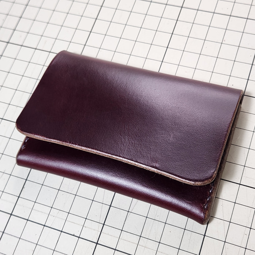 カードケース　クロムエクセル　新品　茶芯 四角カードケース クロムエクセル | haru leathercraft