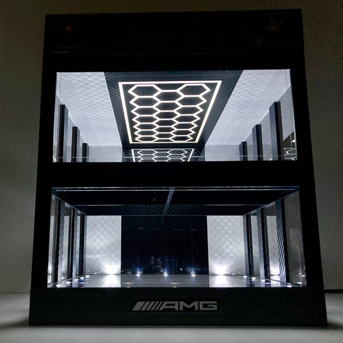 USB電源・1/18展示4台可・ハニカム照明2層式・ディスプレーBOX USB電源・1/18展示4台可・ハニカム照明2層式・ディスプレーBOX