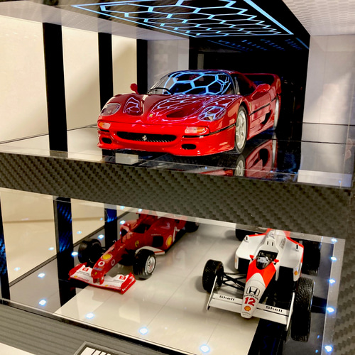 USB電源・1/18展示4台可・ハニカム照明2層式・ディスプレーBOX USB電源・1/18展示4台可・ハニカム照明2層式・ディスプレーBOX