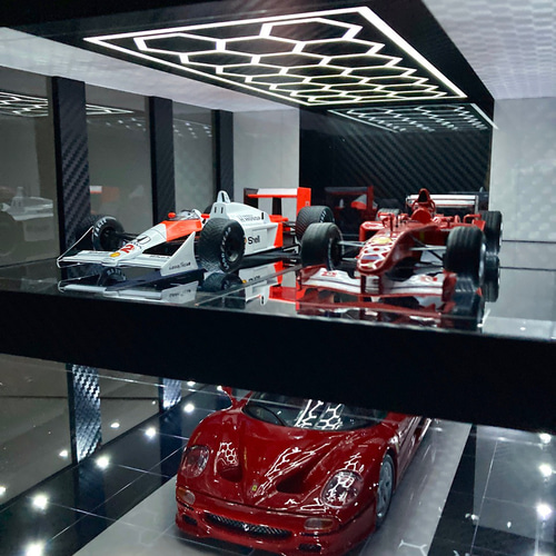 USB電源・1/18展示4台可・ハニカム照明2層式・ディスプレーBOX USB電源・1/18展示4台可・ハニカム照明2層式・ディスプレーBOX